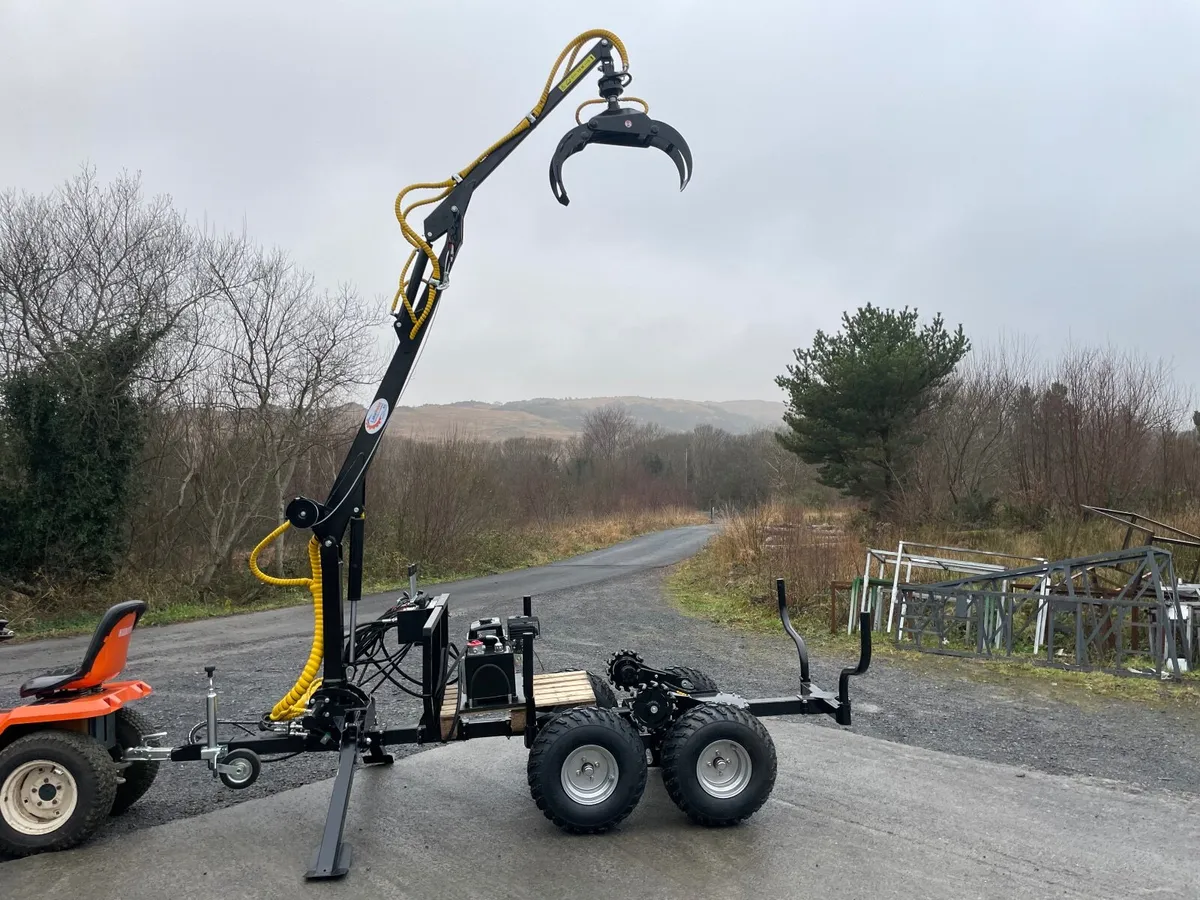 ATV Quad Log crane trailer. - Image 1