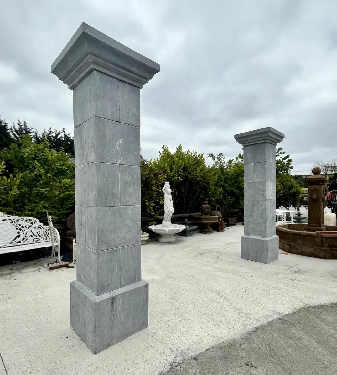 Limestone Entrance Pillars - Image 1