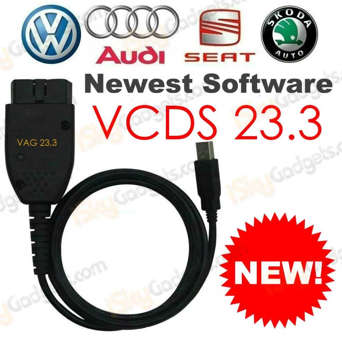 VAGCOM VCDS v23.3 Diagnostic Cable with Software