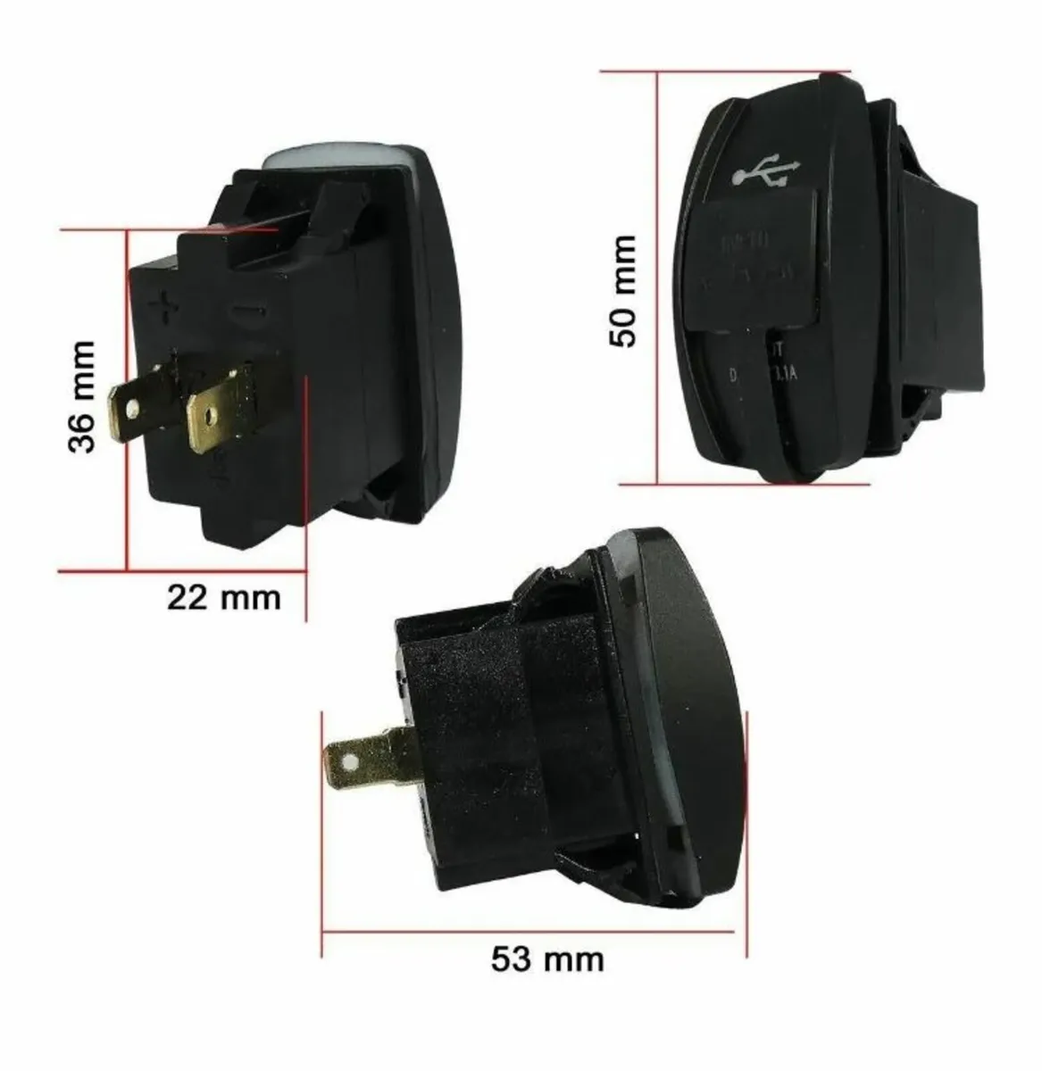 12/24V Dual USB Port Charging Socket - Image 3