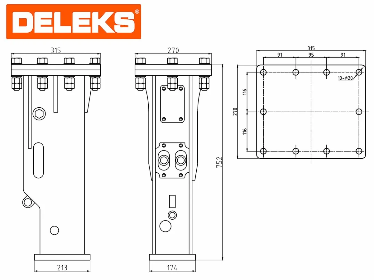 Hydraulic breaker for 2t miniexcavator - silenced - Image 3