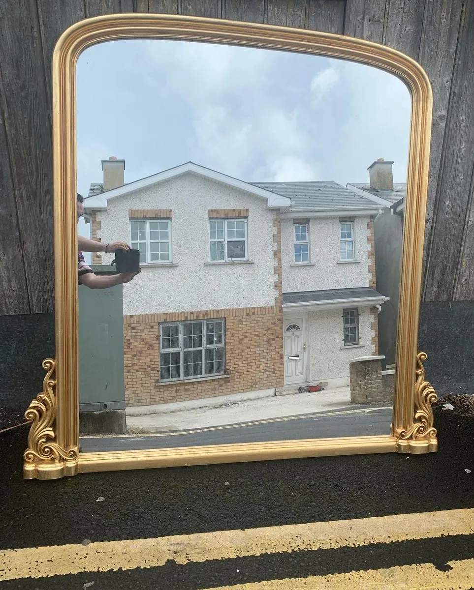 Georgain style overmantel mirror - Image 1