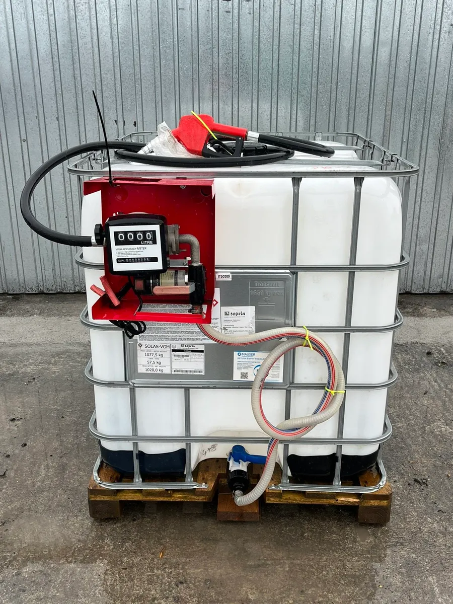 Fuel IBC Tanks with Meter, 12V Pump and hose - Image 1