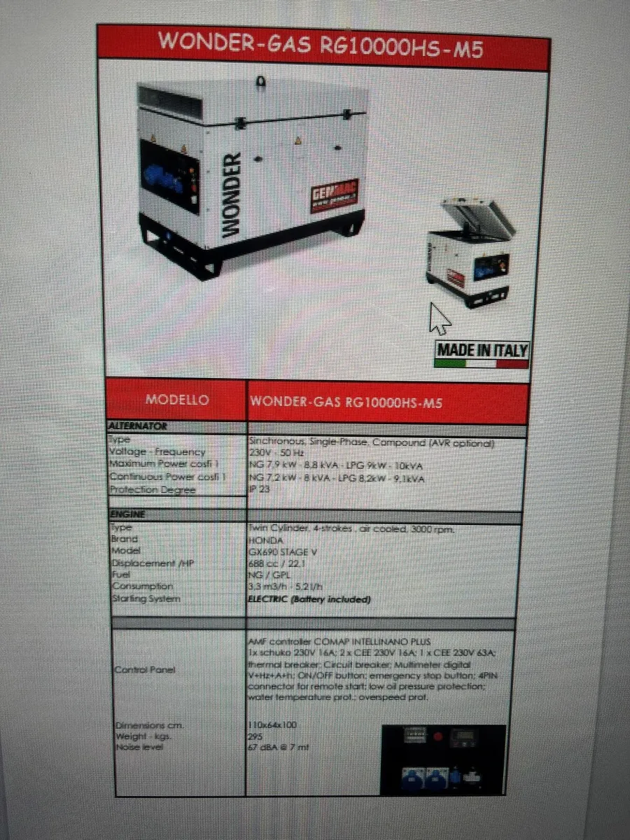 Wonder G11000KS Generator Three Pase - Image 4