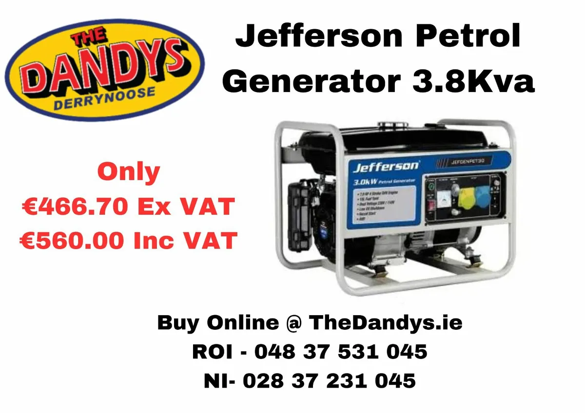 ***Lowest Cost Jefferson Generators in Ireland*** - Image 3