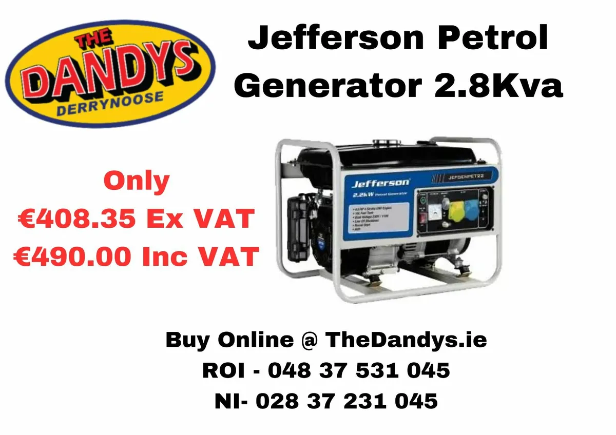 ***Lowest Cost Jefferson Generators in Ireland*** - Image 1