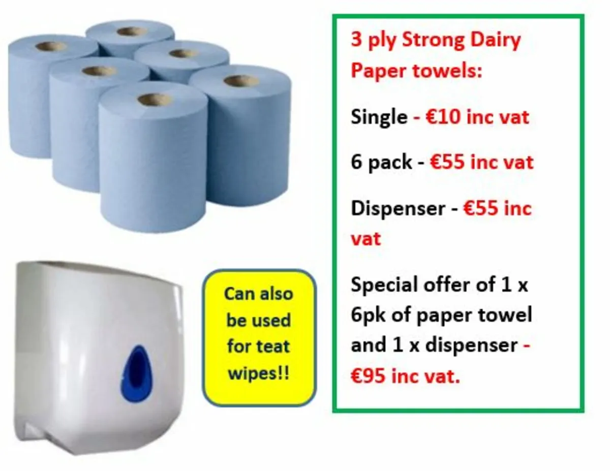 Paper dispenser and 6 pack of towel Bundle Offer