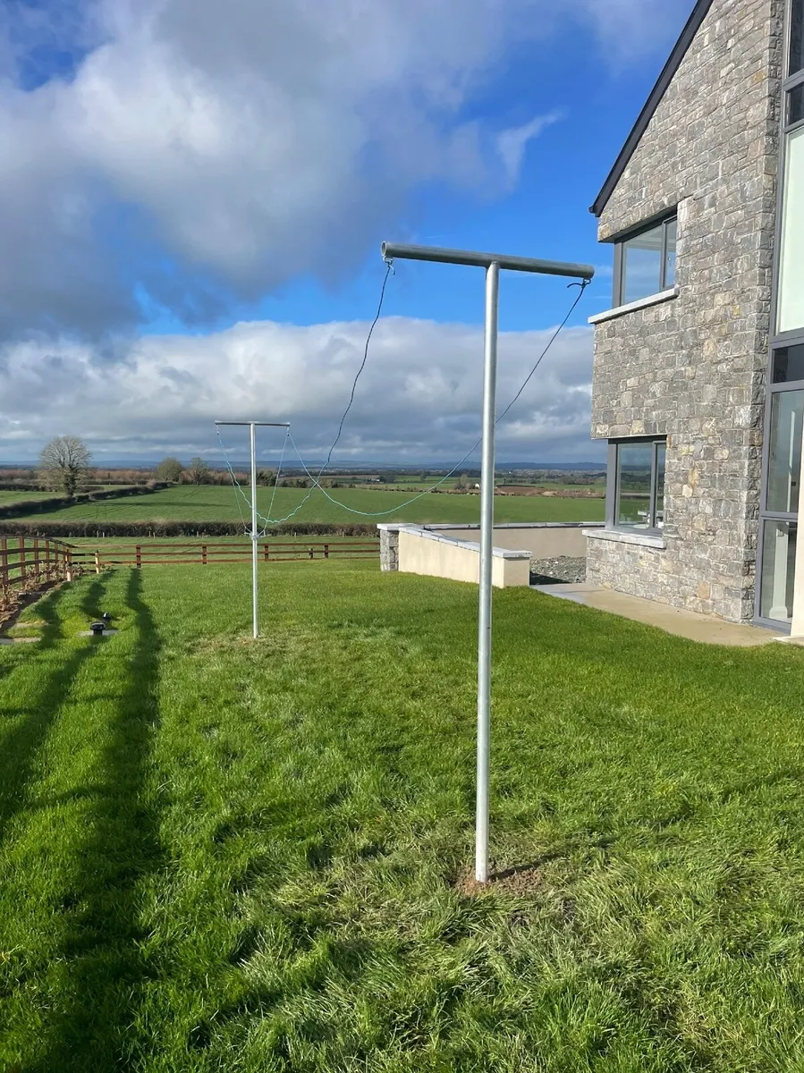 Heavy Duty T-Post Clothesline Poles