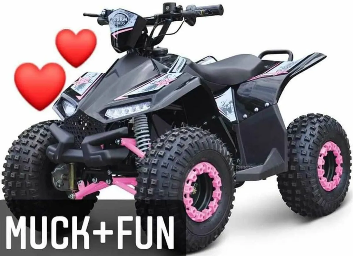 PINK RENEGADE KIDS Electric Quad HIGH power+PETROL - Image 1