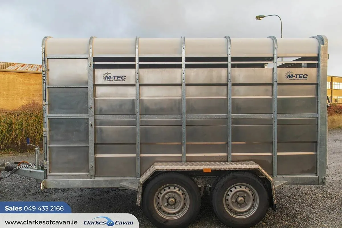 New M-Tec 12ft x 6ft Livestock Trailer - Image 4