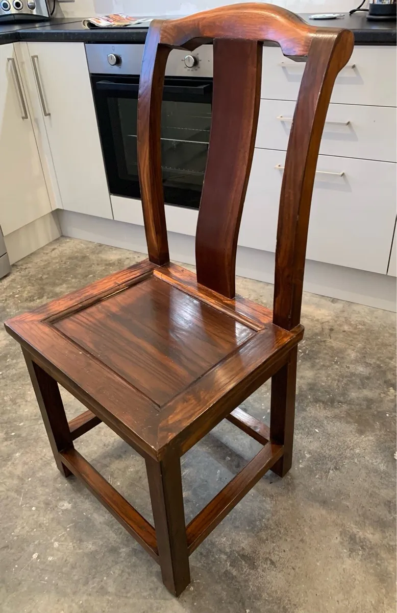 Dining Table Chairs (6) Solid Wood, Handcrafted