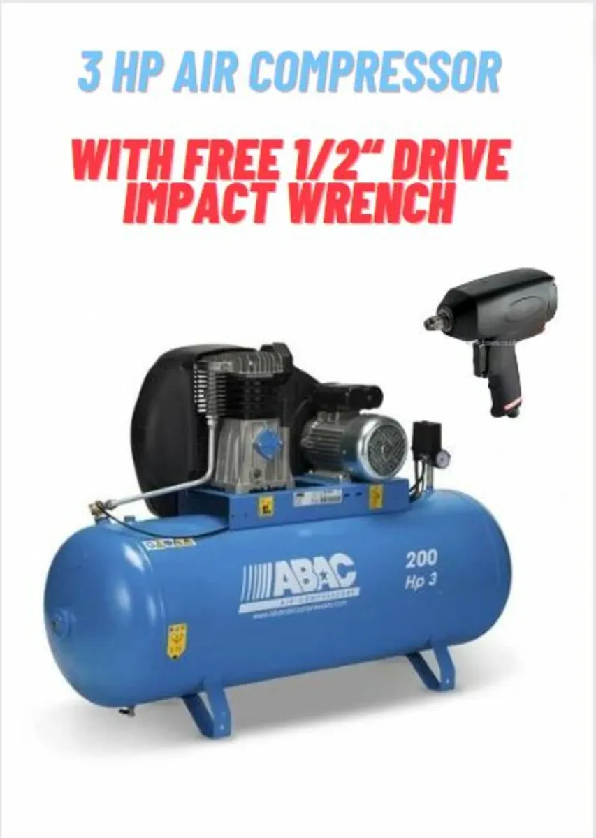 3 Hp air compressor with free impact wrench