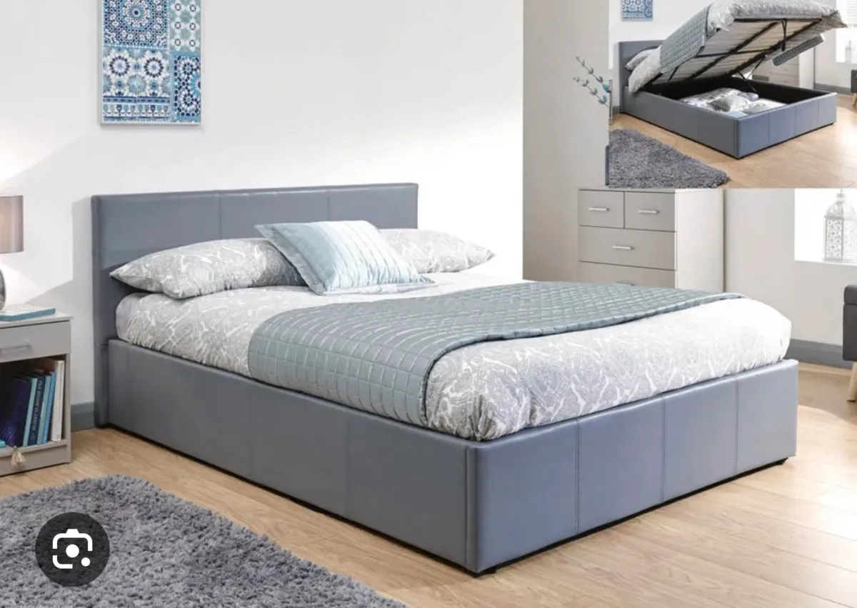 New white or Grey Leather Ottoman beds - Image 1