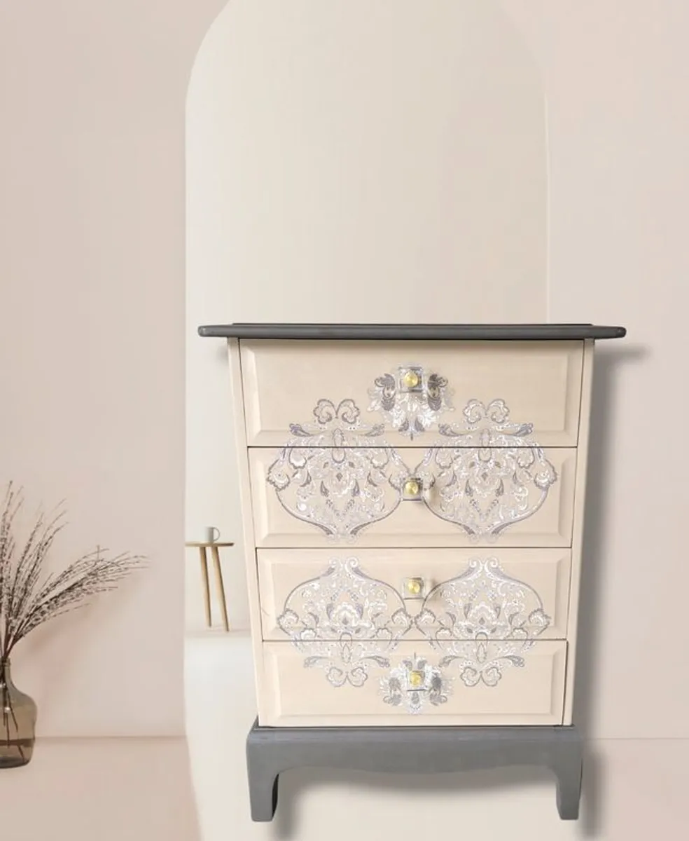 Stag 4 deals drawer bedside cabinet