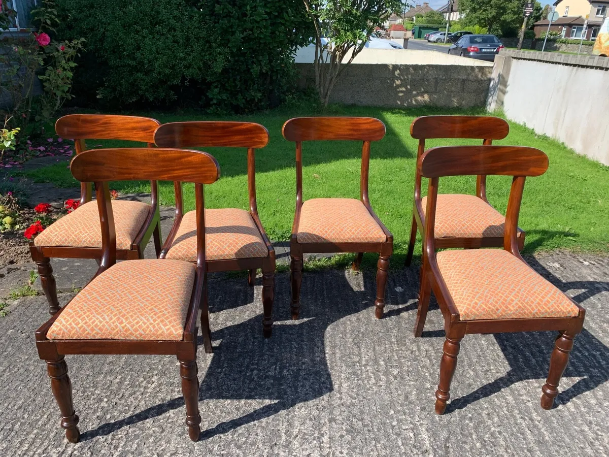 Six Antique Victorian dining chairs - Image 1