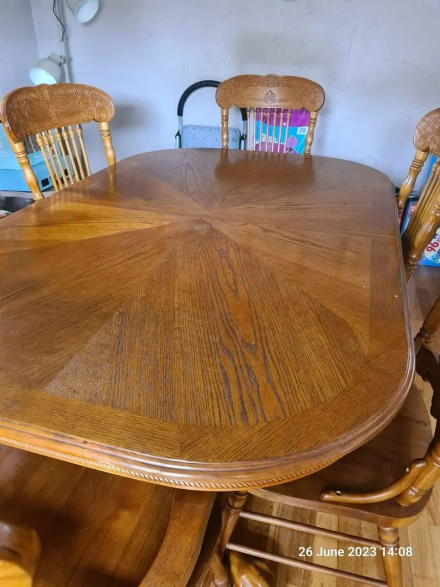 Solid oak store dining table price