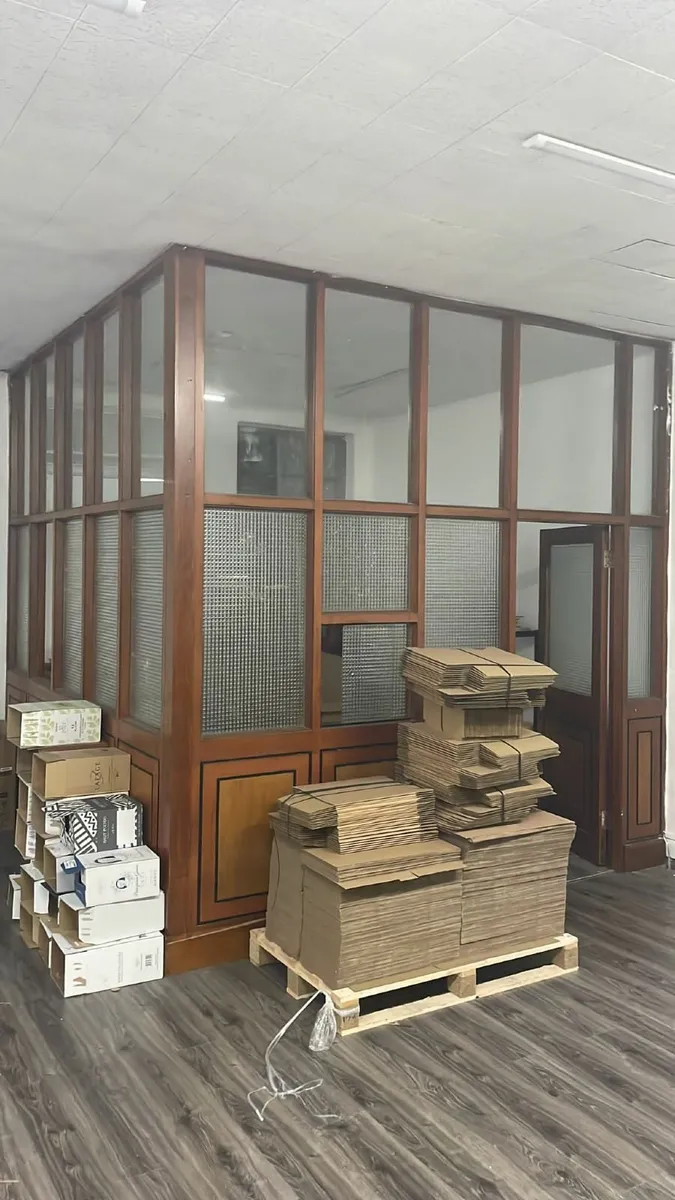 Oak Office Wall Dividers - Image 2