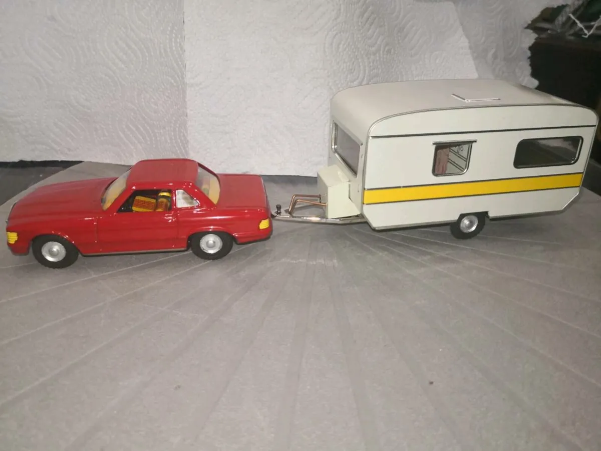 Model Kovap Mercedes sl and caravan 1/43 - Image 1