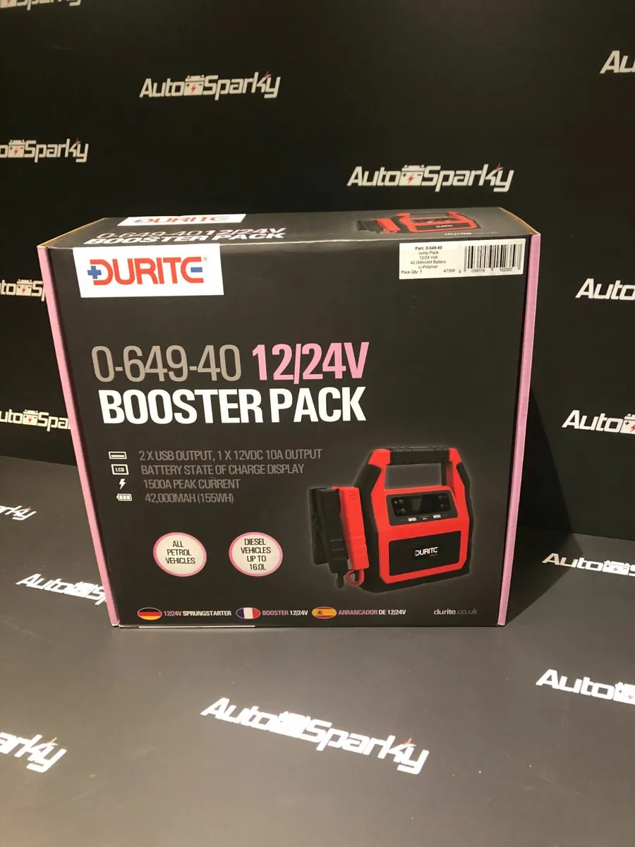 Durite Heavy-Duty 12/24V Portable Booster Pack - Image 2