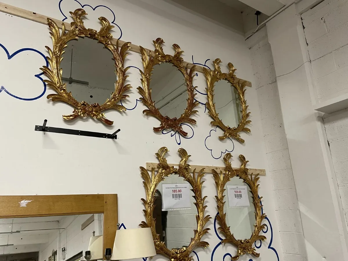 SECOND HAND  GOLDEN MIRRORS AT CJMFURNITURE.IE - Image 3