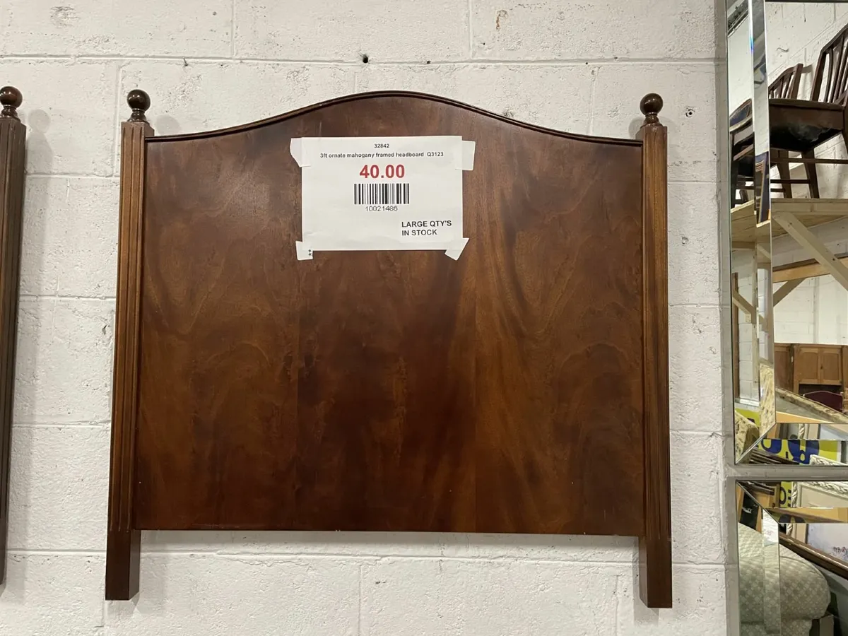 SECOND HAND ORNATE MAHOGANY HEADBOARDS CJM for sale in Co. Cork for €
