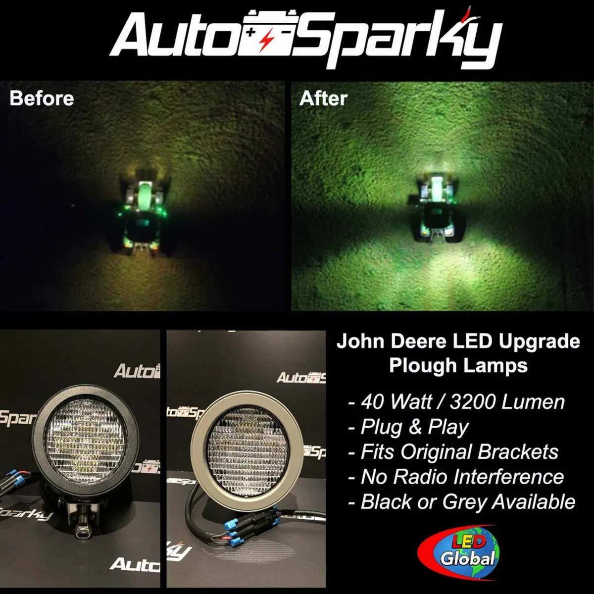 John Deere LED Upgrade Work Lights - Plug & Play - Image 2