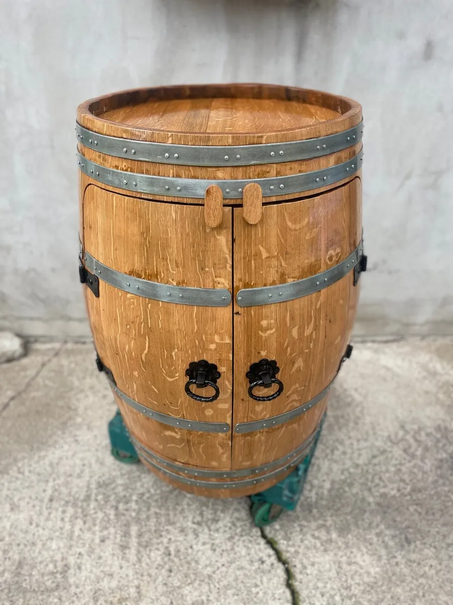 Wine barrel drinks cabinet whiskey barrel - Image 1