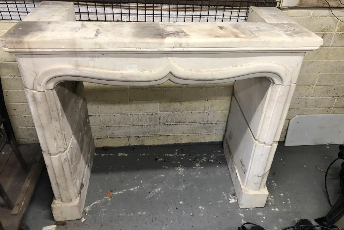 Decorative Limestone Fireplace - Image 2