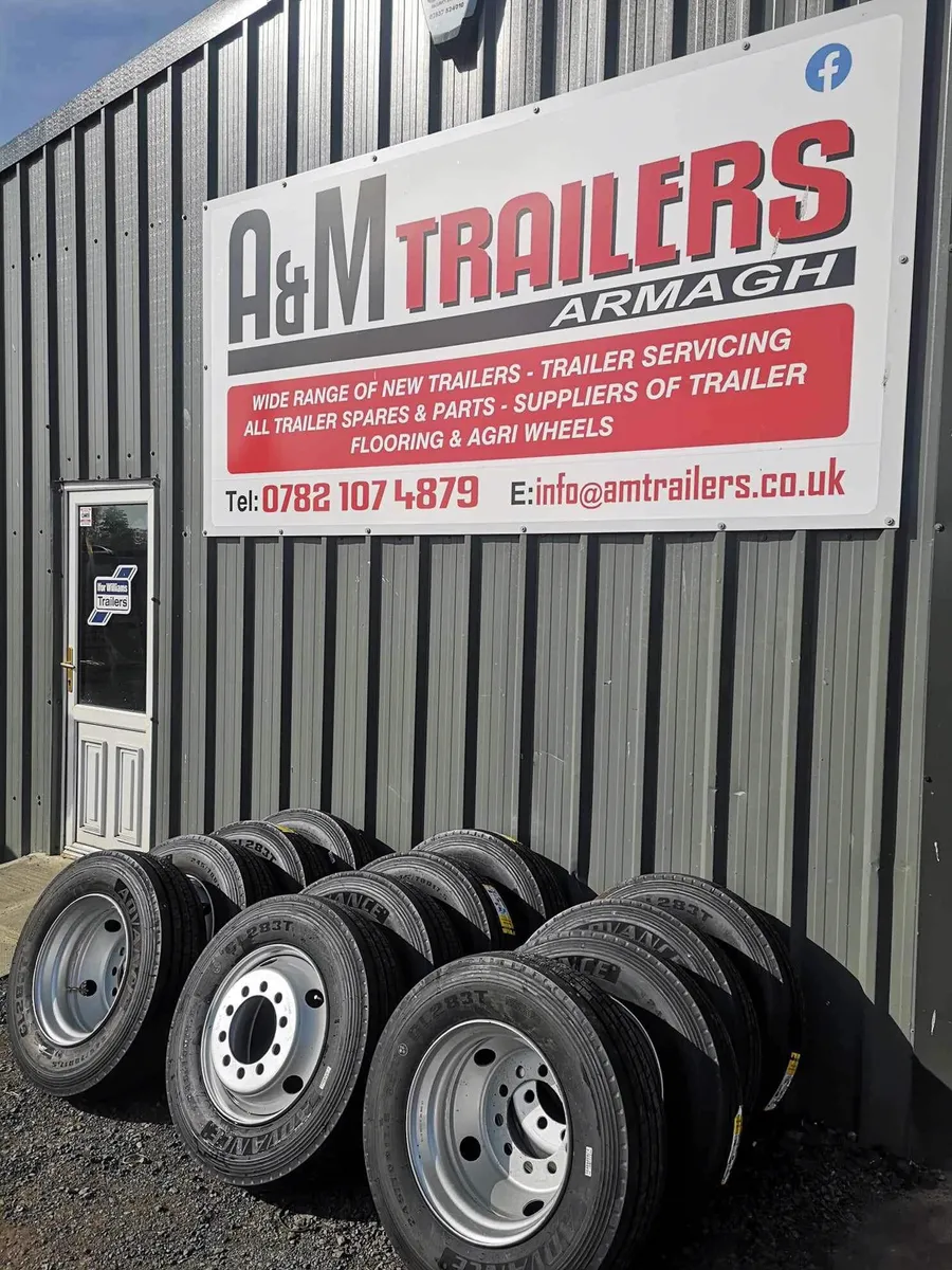 Trailer wheels lorry low loader tyres 265 70 19.5