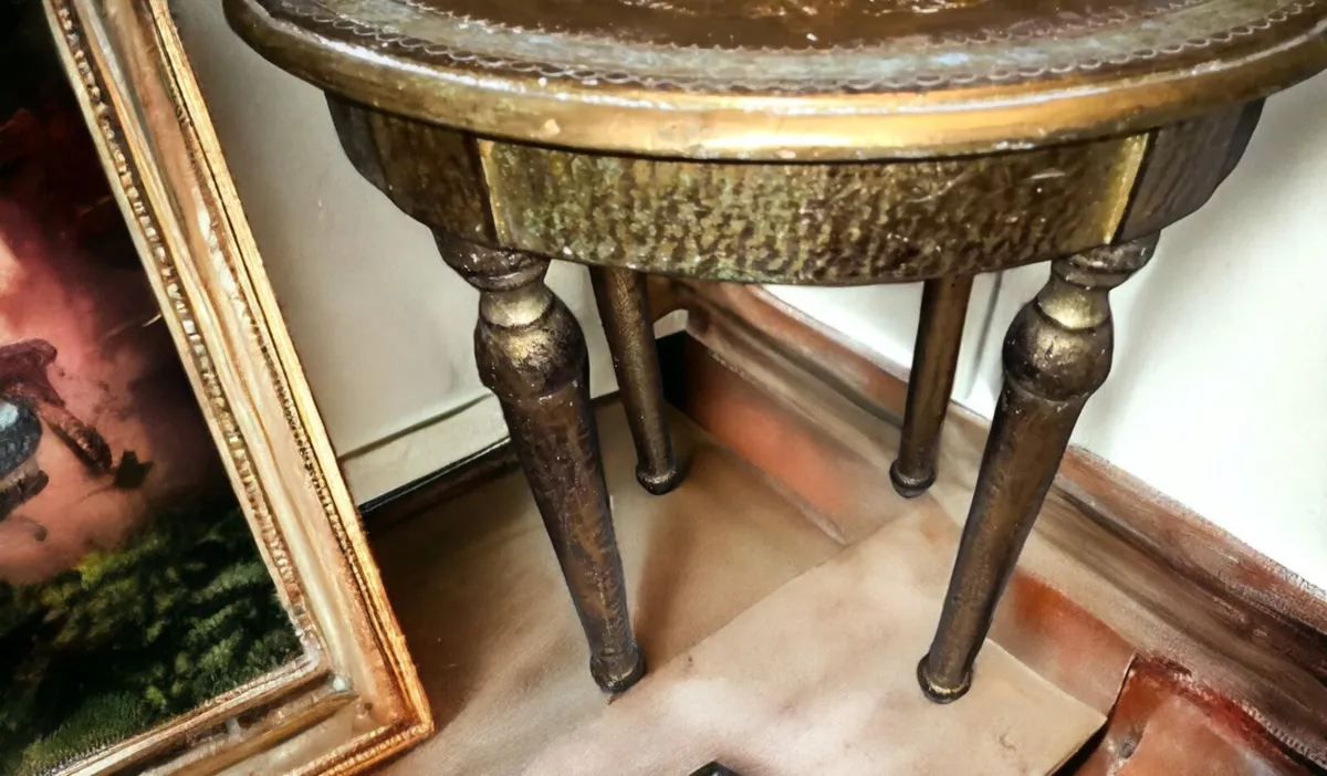 Antique small Florentine Italian entry table - Image 3