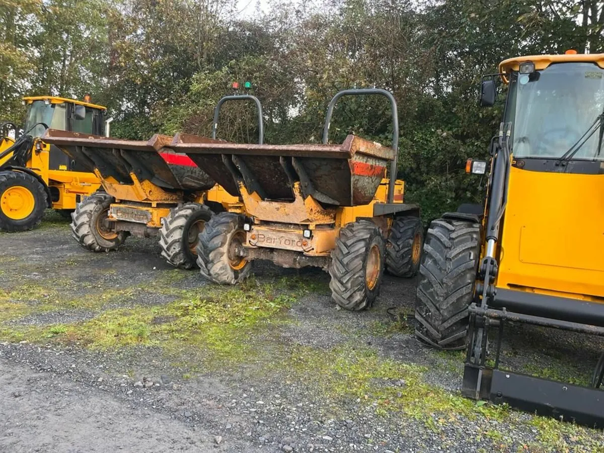 2 barford 7 ton swivel dumpers - Image 1