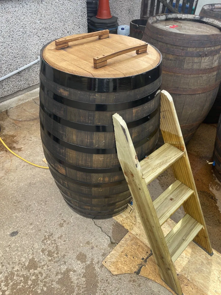 Ice bath plunge pool Whiskey barrel - Image 2