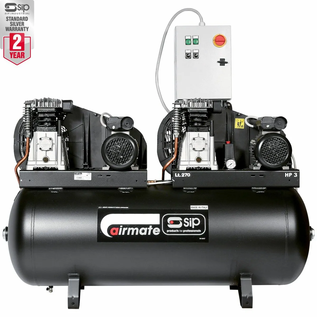 SIP  Airmate B3800/270 Tandem Air Compressor - Image 2