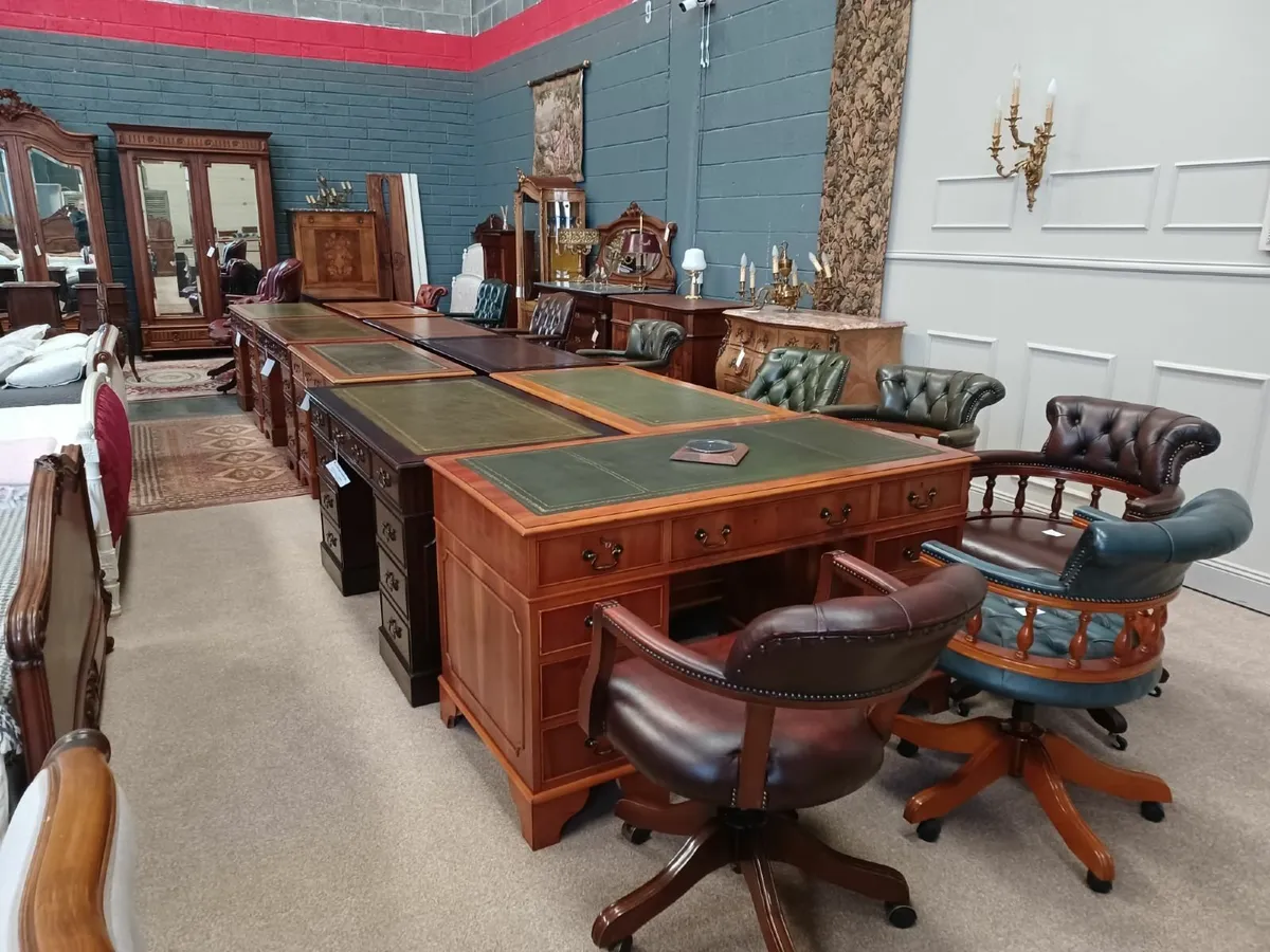 Antique style desks and captain chairs - Image 1