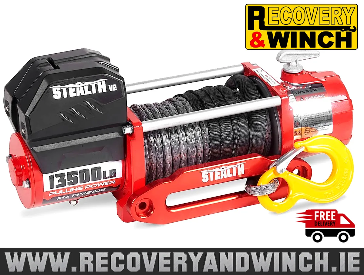 STEALTH 6123KG RECOVERY WINCH - SYNTH ROPE VERSION - Image 1