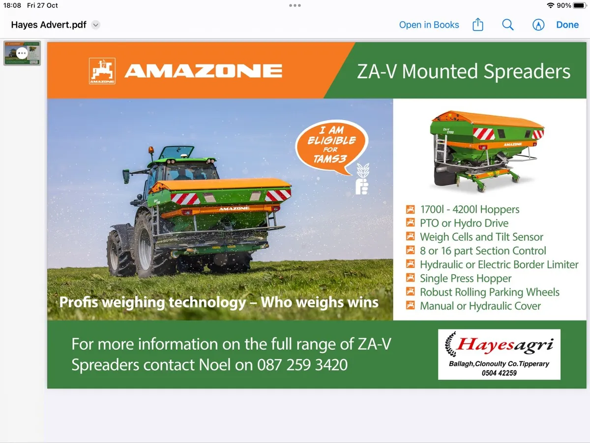 New Amazone ZAV GPS spreaders