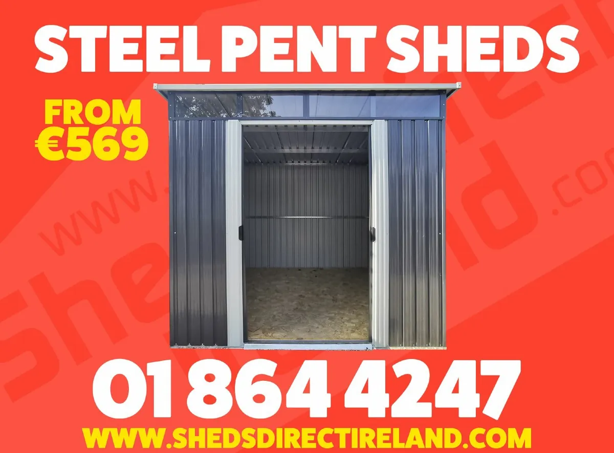 Steel Pent Sheds (2 sizes available) - Image 1