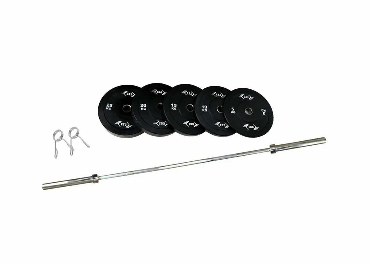 170kg Bumper Plate Set - Image 1