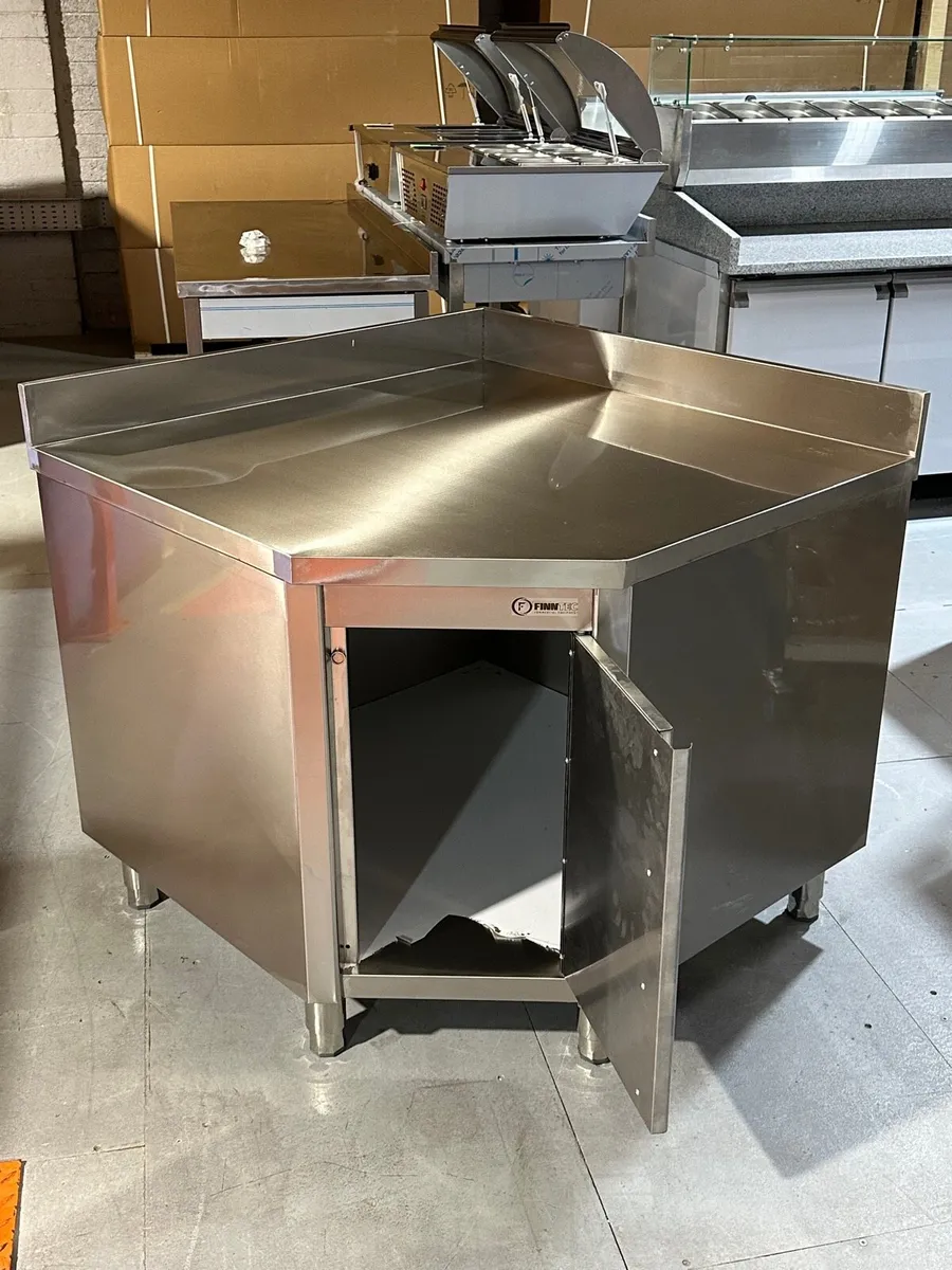 2 LEFT ONLY Stainless steel corner table - Image 3