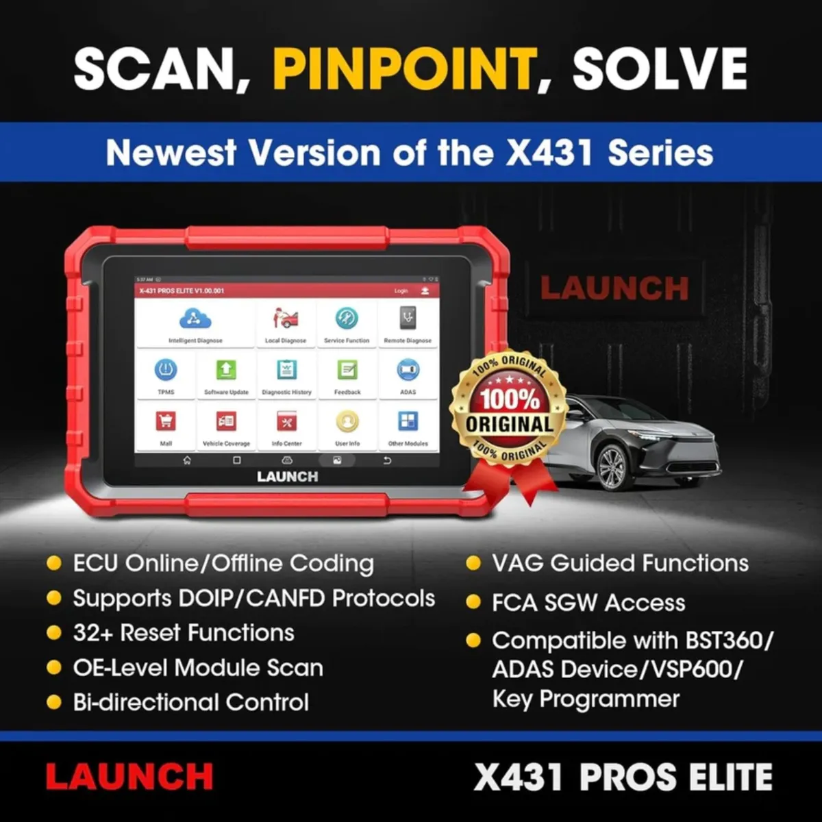 Launch X431 PROS Elite Car Diagnostic Tool - Image 4