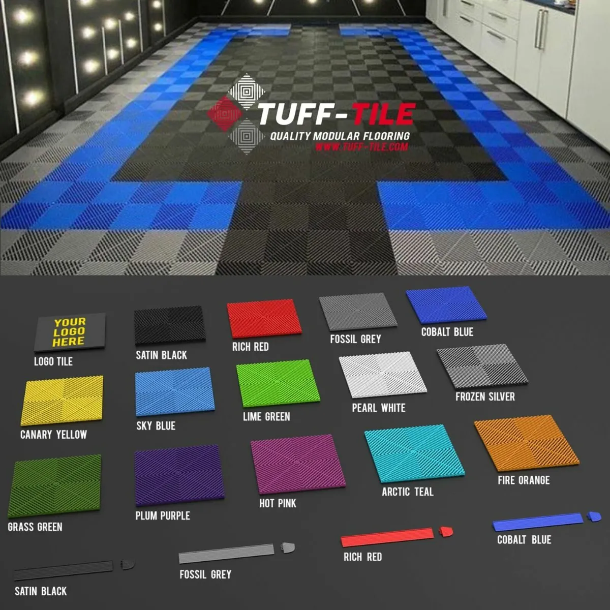 Tuff Tile Non Slip Flooring Garage Shed Showroom - Image 1