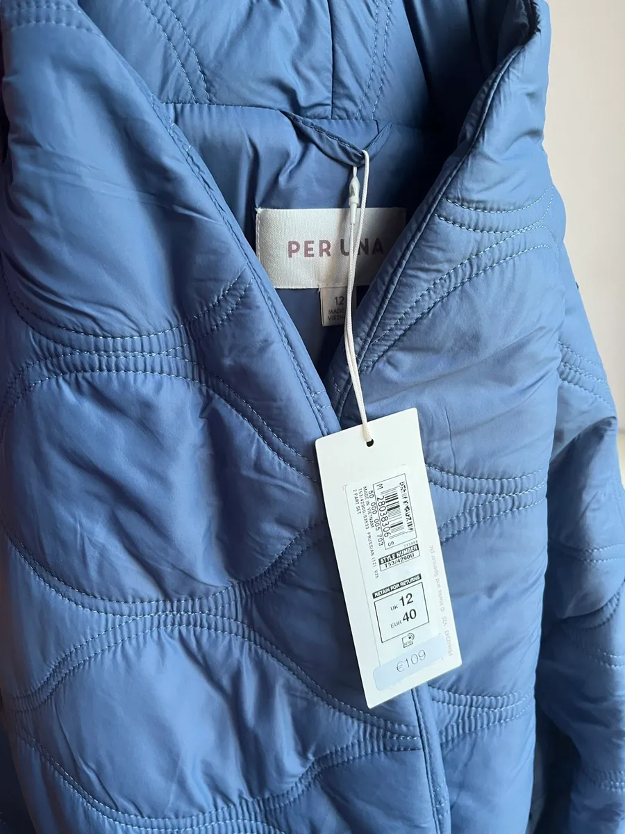 PER UNA M&S belted puffer coat size 12, NEW - Image 2
