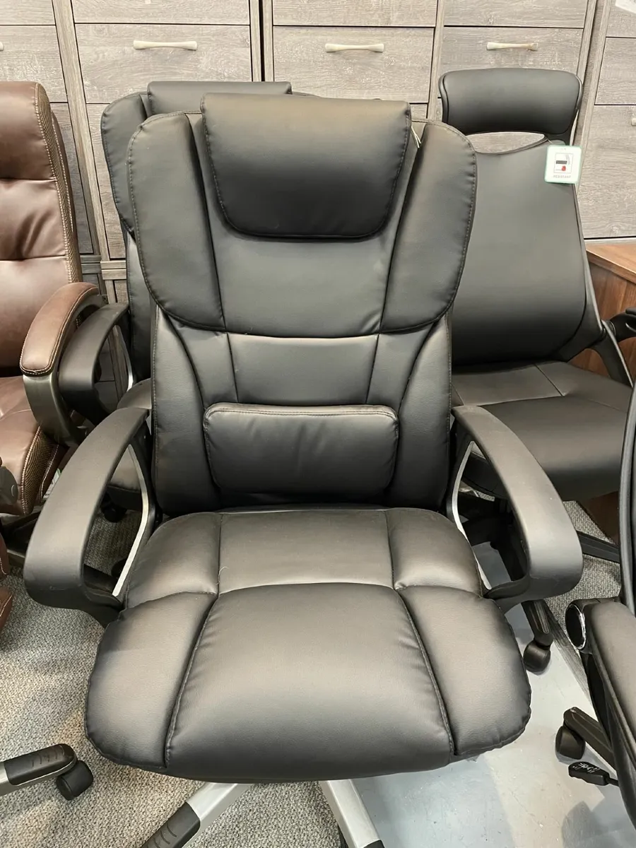 OFFICE FURNITURE QUALITY LEATHER SWIVEL CHAIRS - Image 4