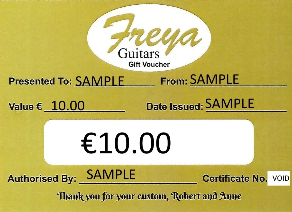 Gift Vouchers Freya Guitars