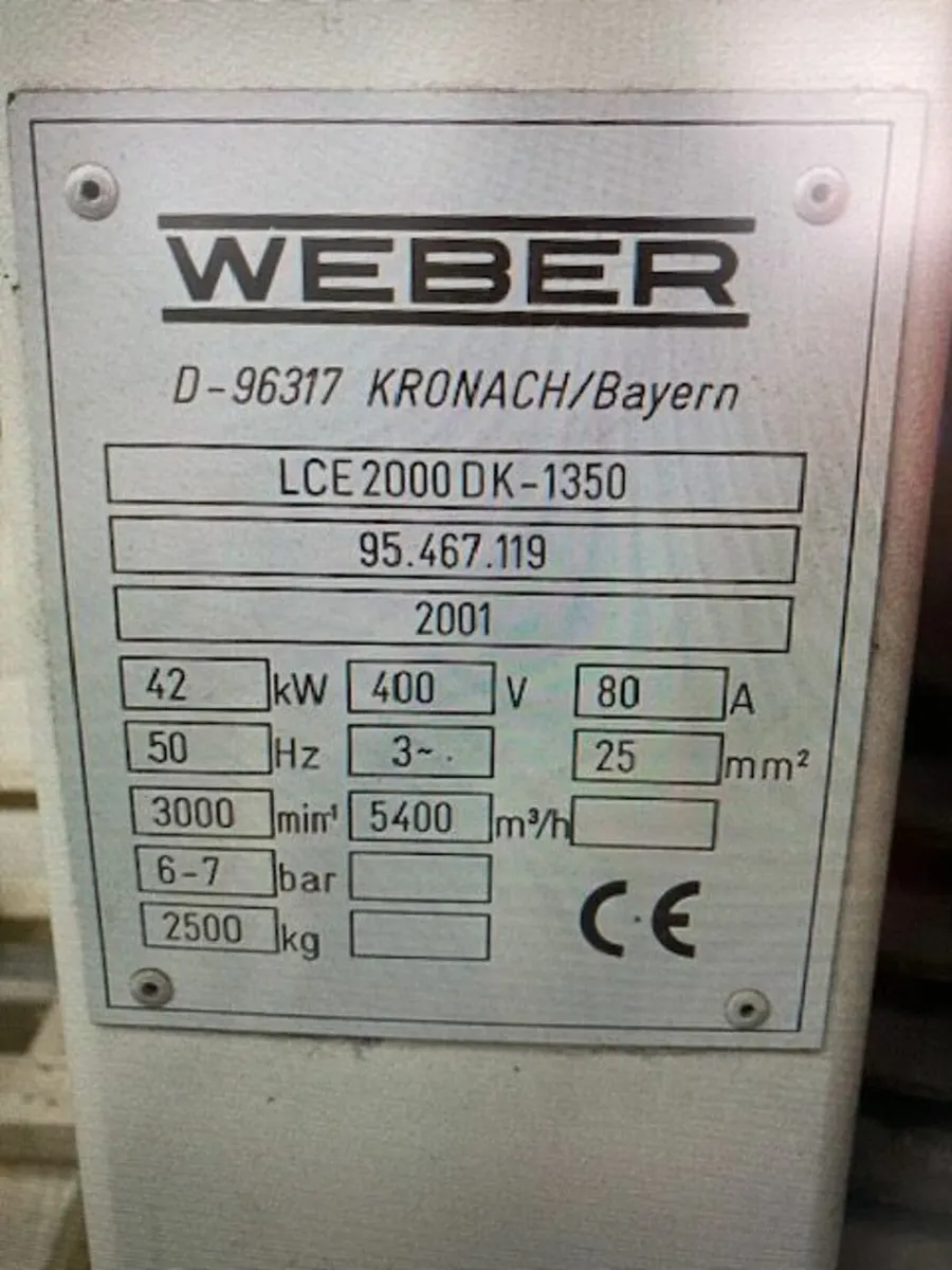 Weber LCE 2000DK Wide Belt Sander and Extractor - Image 1