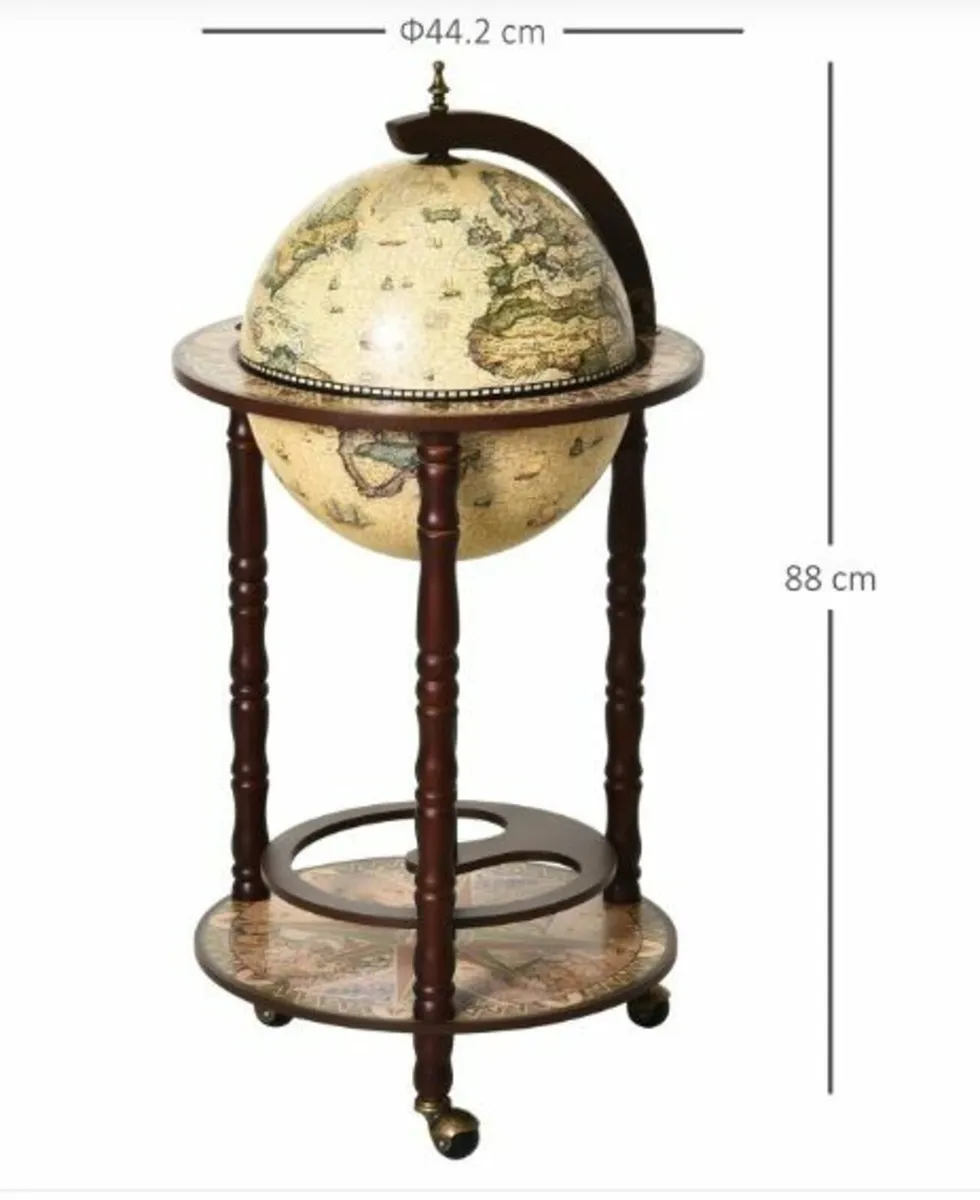 DRINKS TROLLEY GLOBE - Image 2