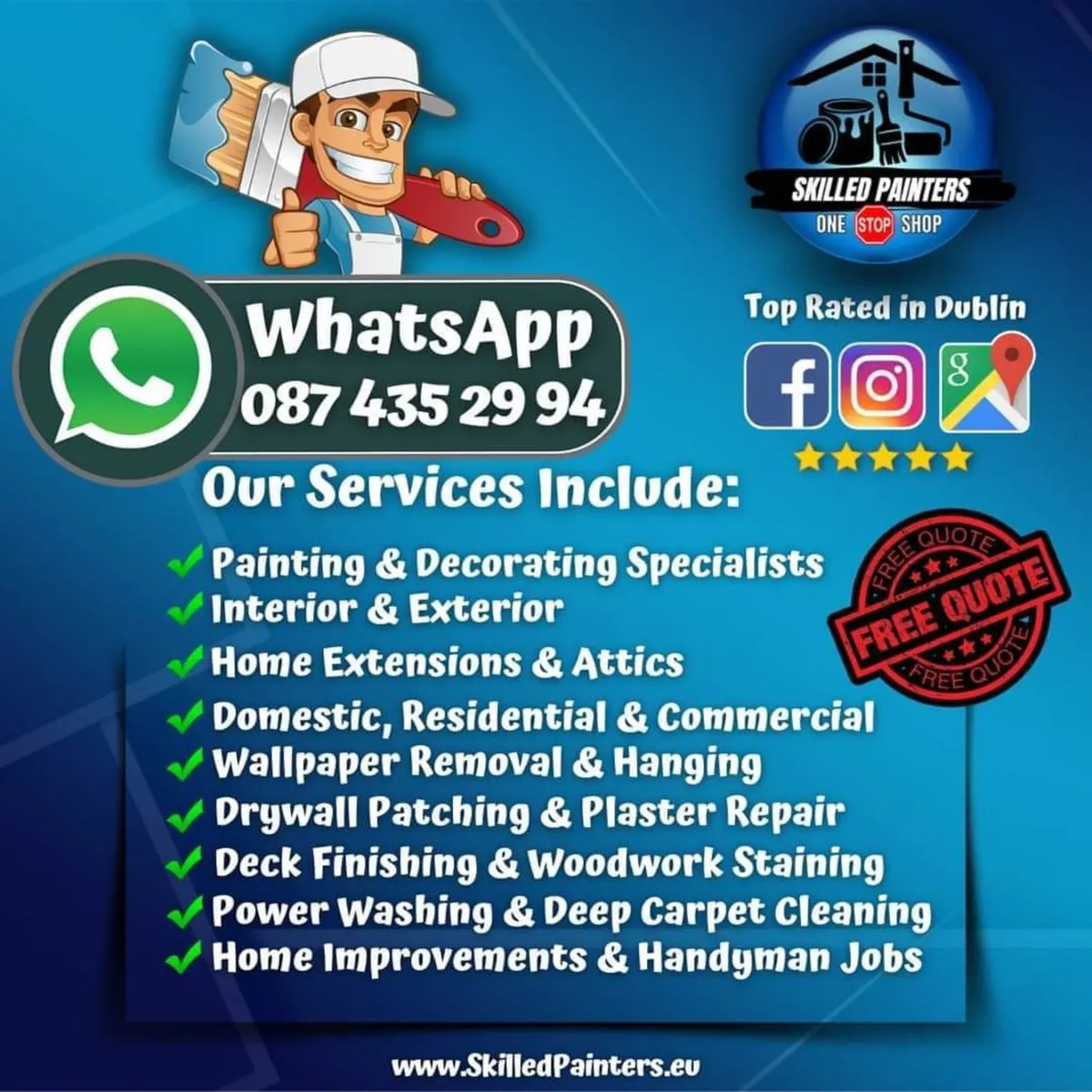 Skilled Painters Decorators Dublin Kitchens Baths - Image 2