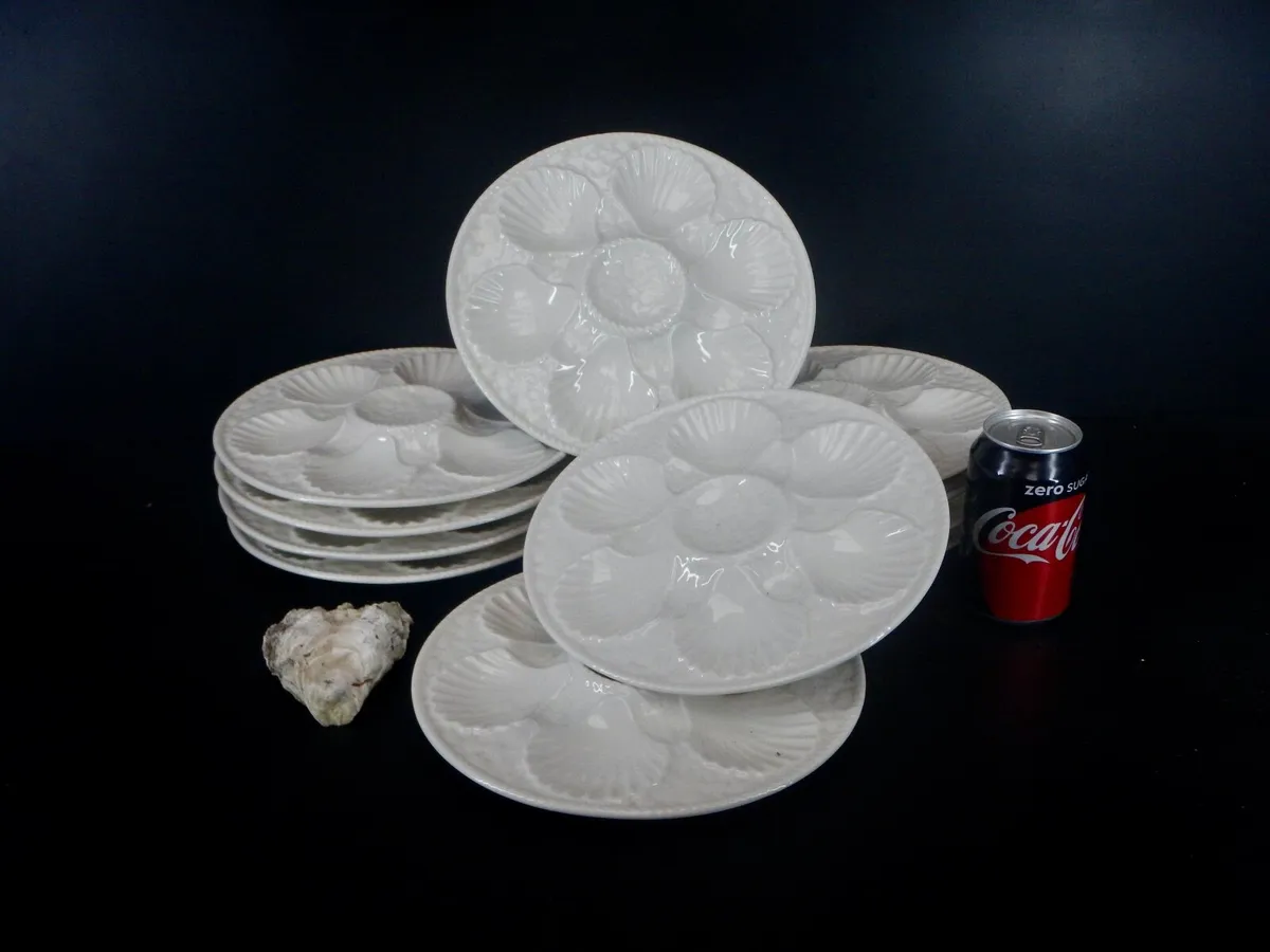 Set of French Oyster Plates