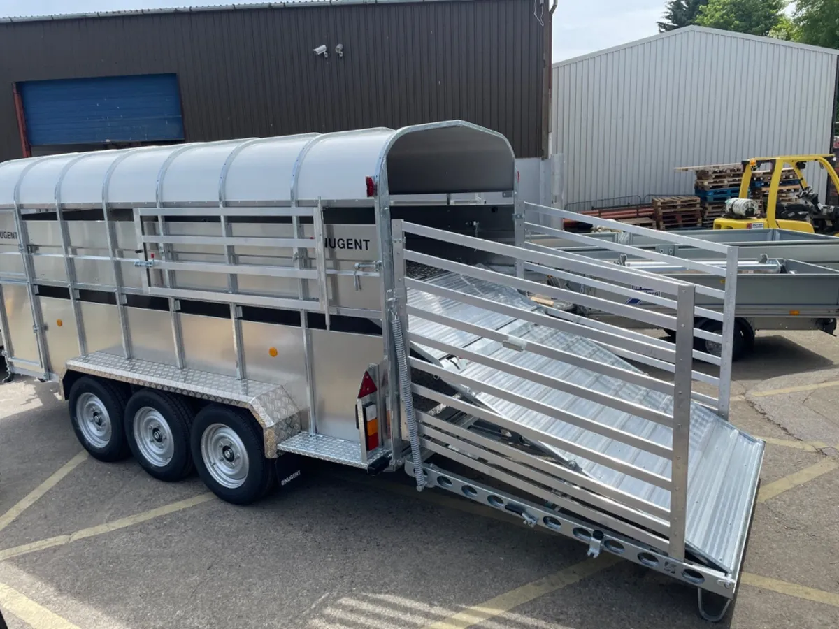 In Stock ✅ Nugent Tri Axle Sheep Trailer - Image 1