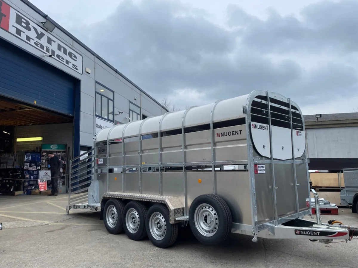In Stock ✅ Nugent Tri Axle Sheep Trailer - Image 1